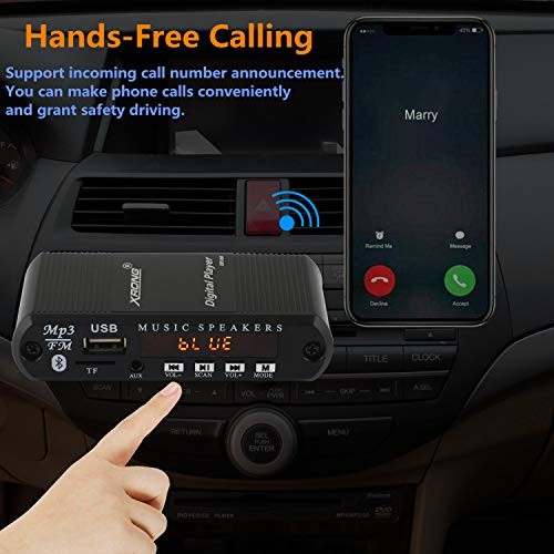 Bluetooth Audio Receiver FM Radio,MP3 Digital Player,LED 4-Digital Display,SD