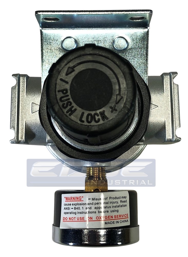 1/4" MID FLOW AIR IN LINE PRESSURE REGULATOR PNEUMATIC COMPRESSED COMPRESSOR