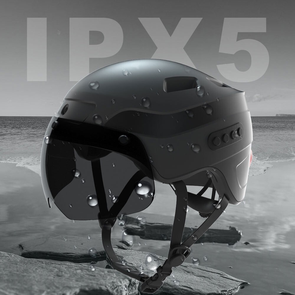 Smart riding helmet with camera, Bluetooth, turning tail light