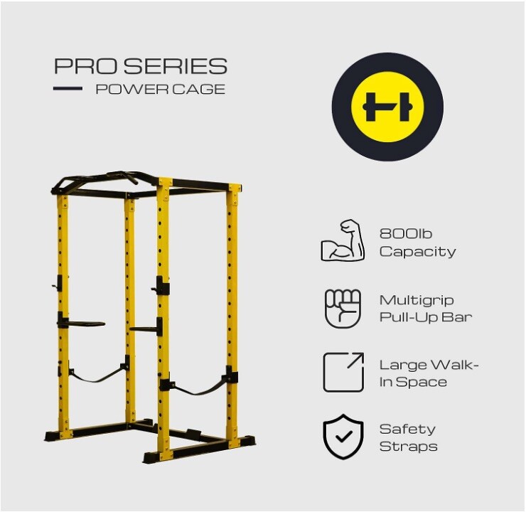 Power Cage + Barbell and 300lbs