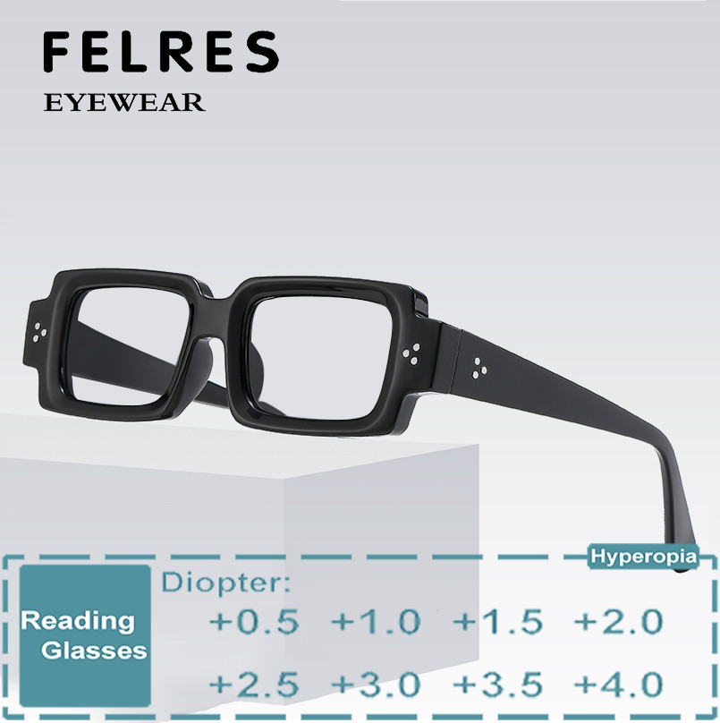 Square Small Frame Blue Light Blocking Reading Glasses Men Classic Glasses Frame