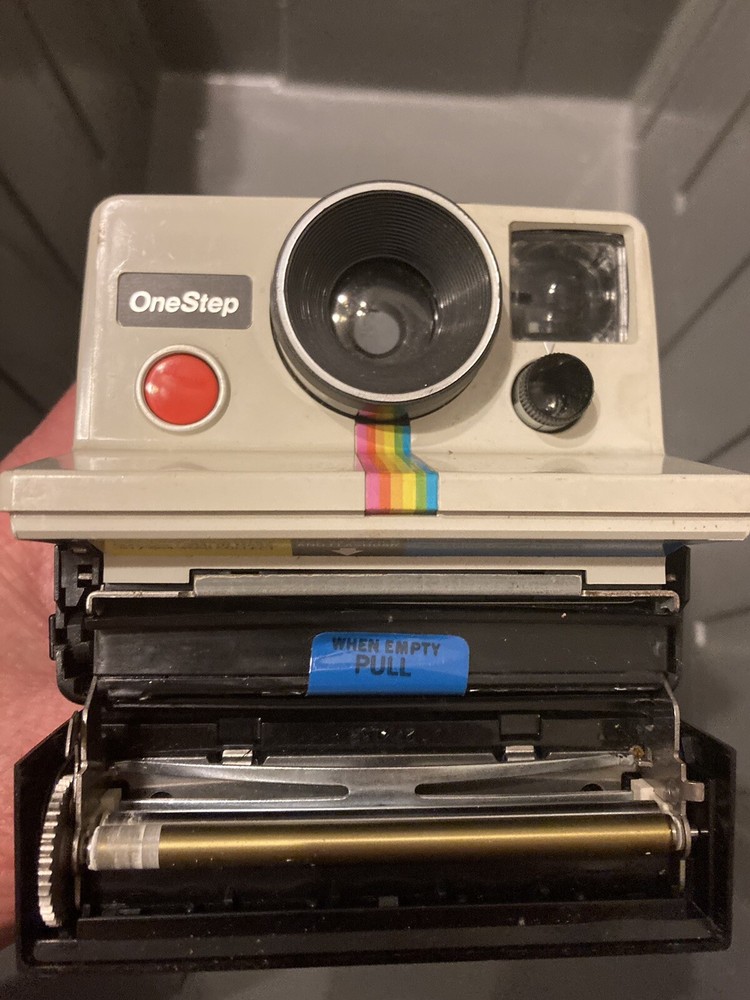 Vintage Polaroid One Step Rainbow Stripe Land Camera Untested