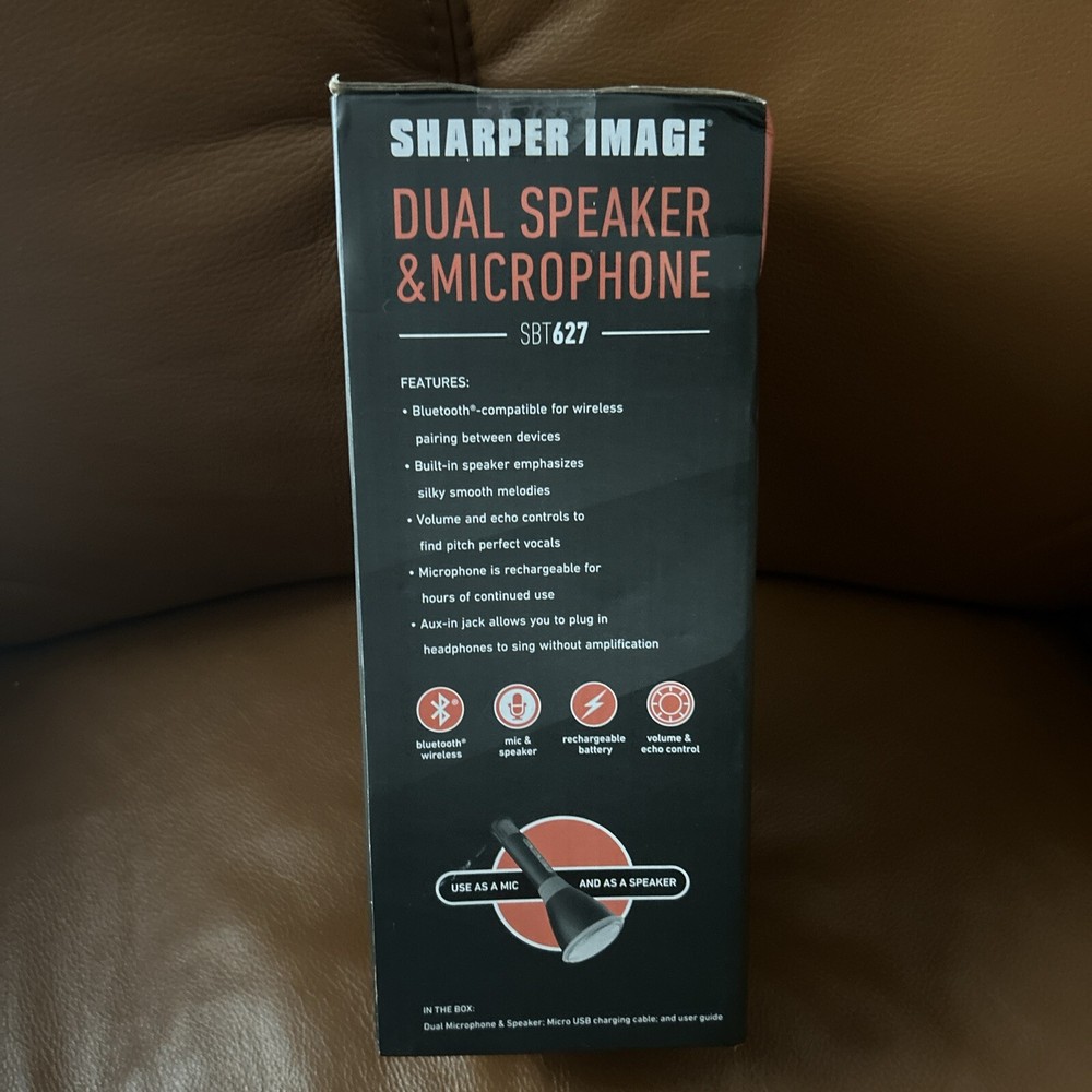 1 Sharper Image Dual Speaker/ Microphone Bluetooth NIB Rechargeable Battery