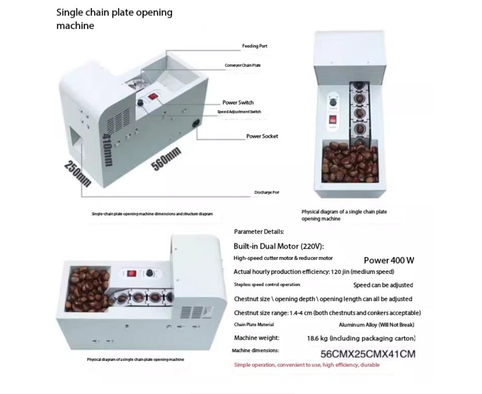 Fully Automatic Chestnut Cracking and Shelling Machine for Commercial Use