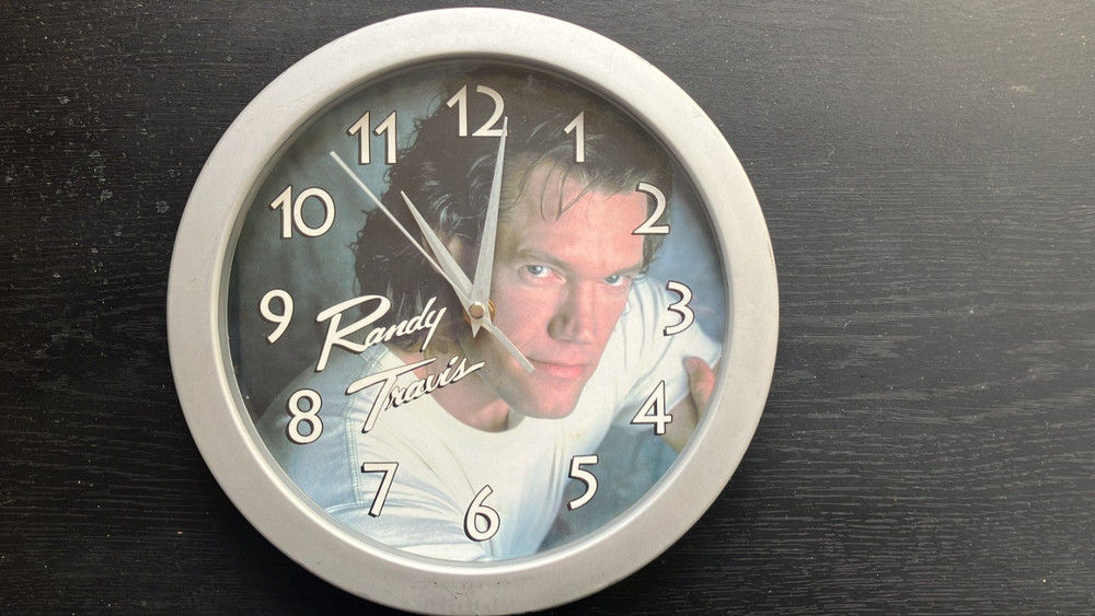 1999 Randy Travis Vintage Wall Clock Quartz Movement Works