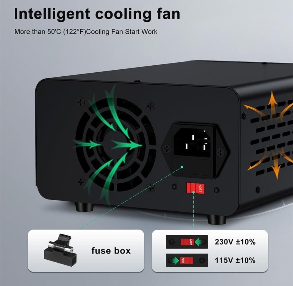 Best WANPTEK DC Bench Power Supply 30V 10A Regulated Variable Lab with Memory