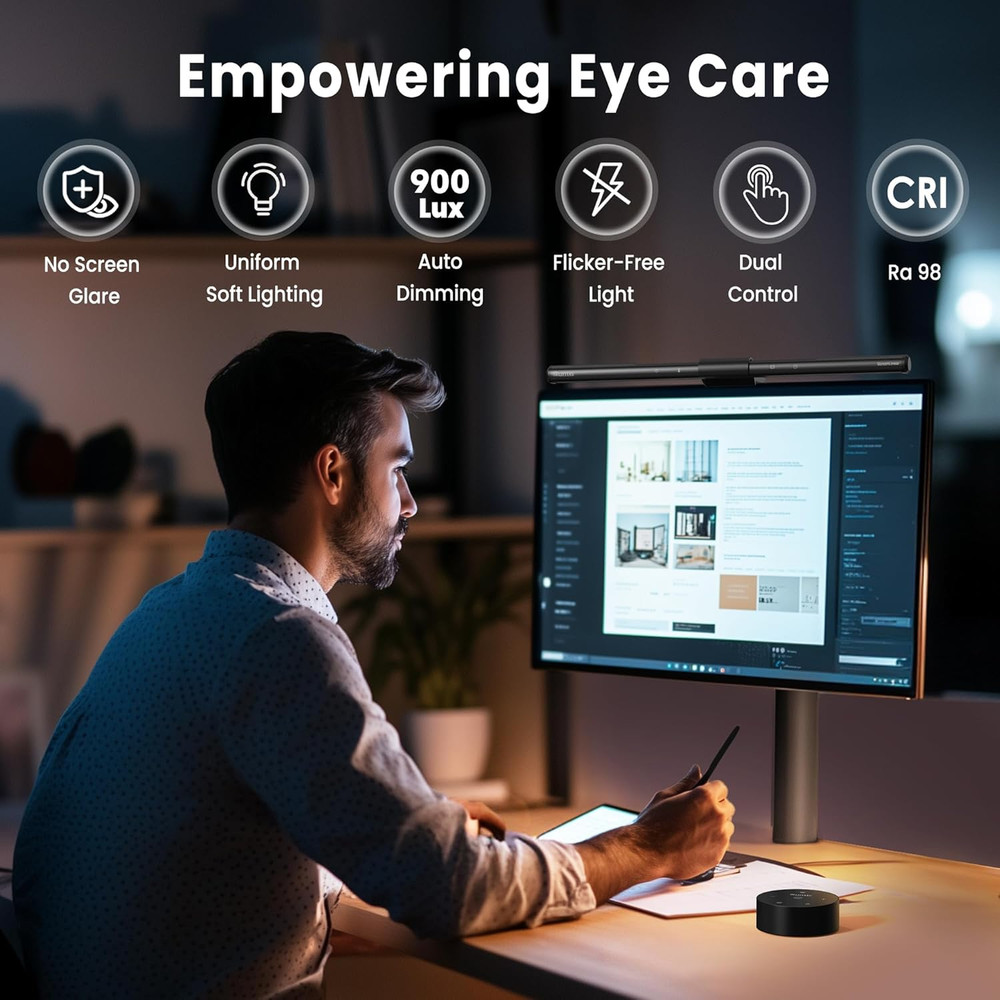 Computer Monitor Screen LED Light Bar for Eye Caring with Touch & Remote Control