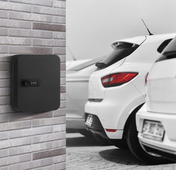 Key Cabinet Wall Mount,Locking Key Organizer,Key Storage Lock Box with Code,Key