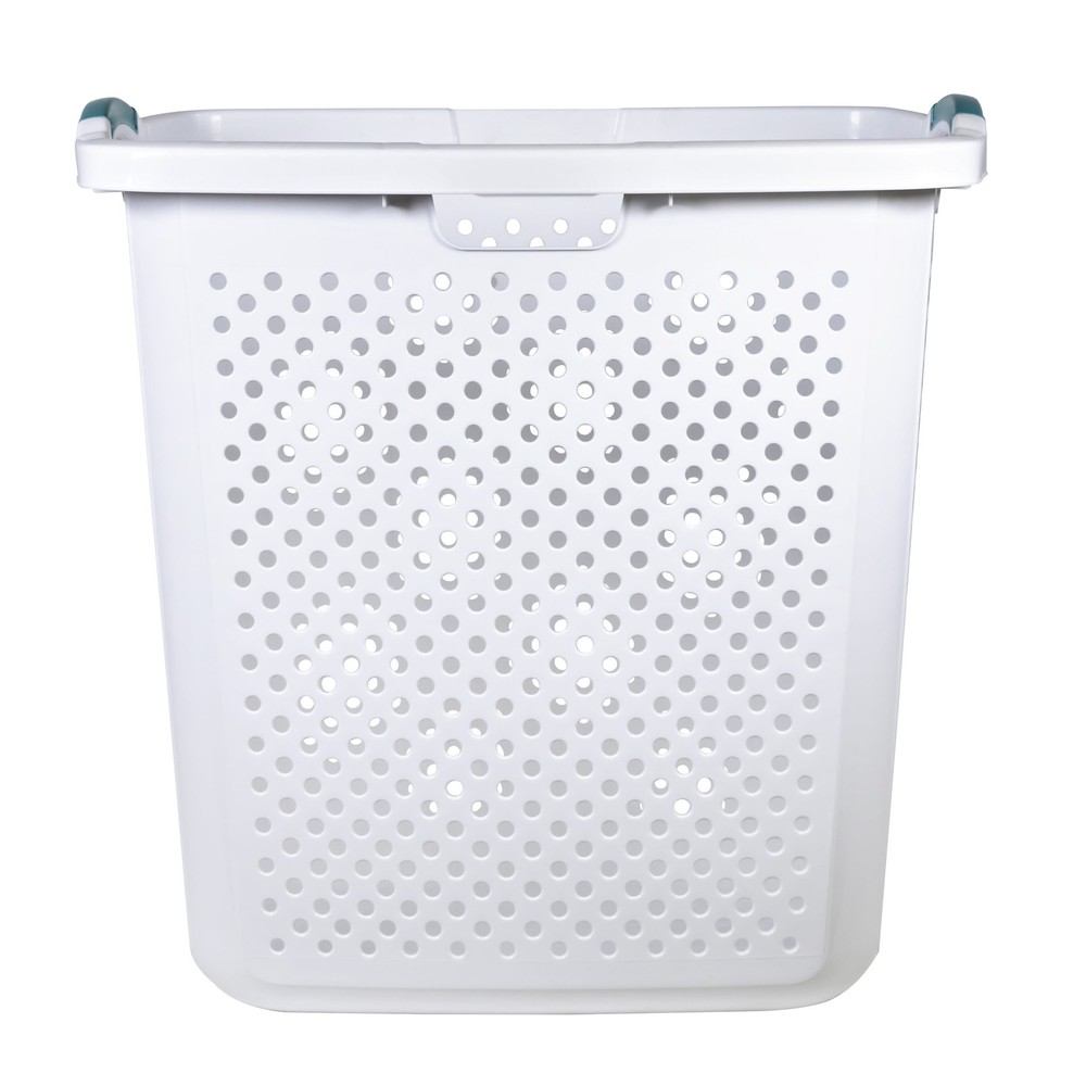 Home Logic Plastic Laundry Hamper – Durable, 2.5 Bushel Capacity, White