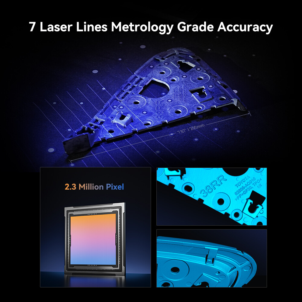 Creality 3D Scanner Raptor Handheld Blue & NIR Anti-shake Tracking w/Scan Bridge