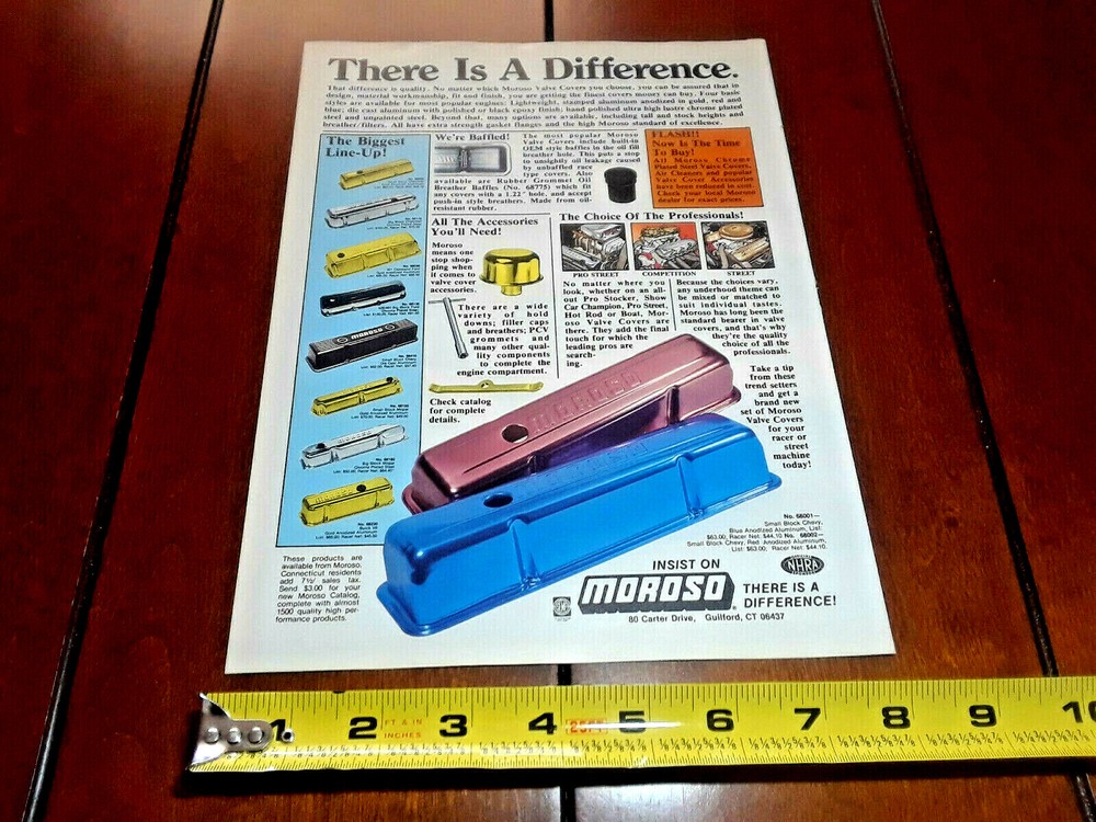 MOROSO VALVE COVER ORIGINAL 1987 AD