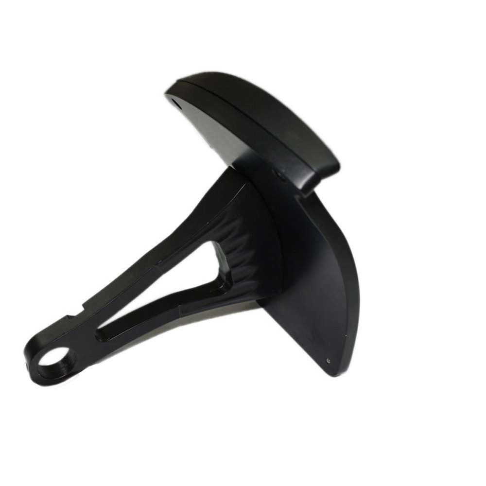 Motorcycle Curved Side Axle Mount License Plate Assembly LED Tail Light BLACK