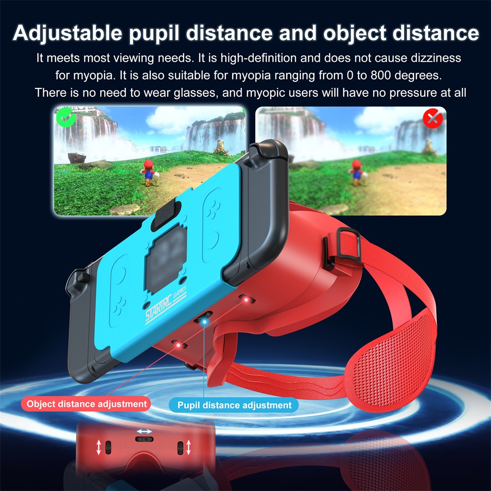 VR Headset for Nintendo Switch 2 Games Console Model 3D Reality Glasses