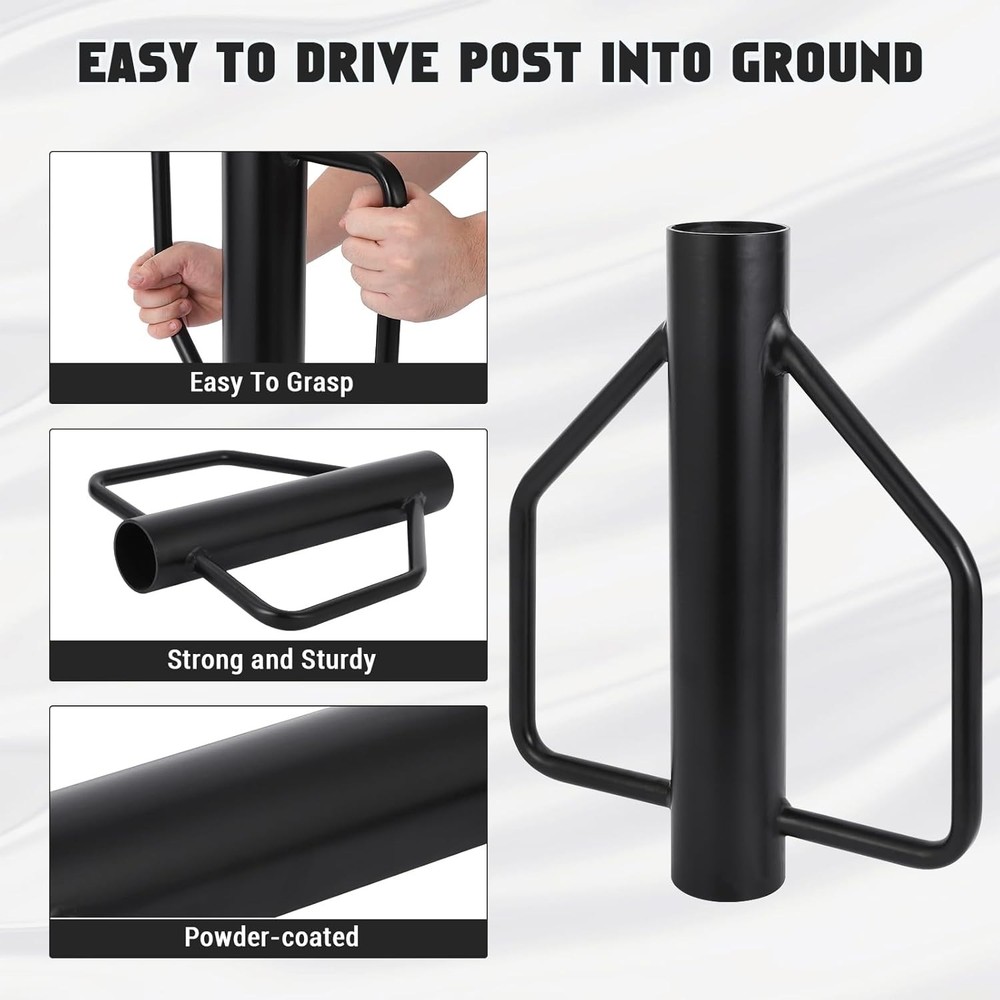 Fence Post Driver 12 LB T Post Driver with Handle Heavy Duty Hand Post Pounder..