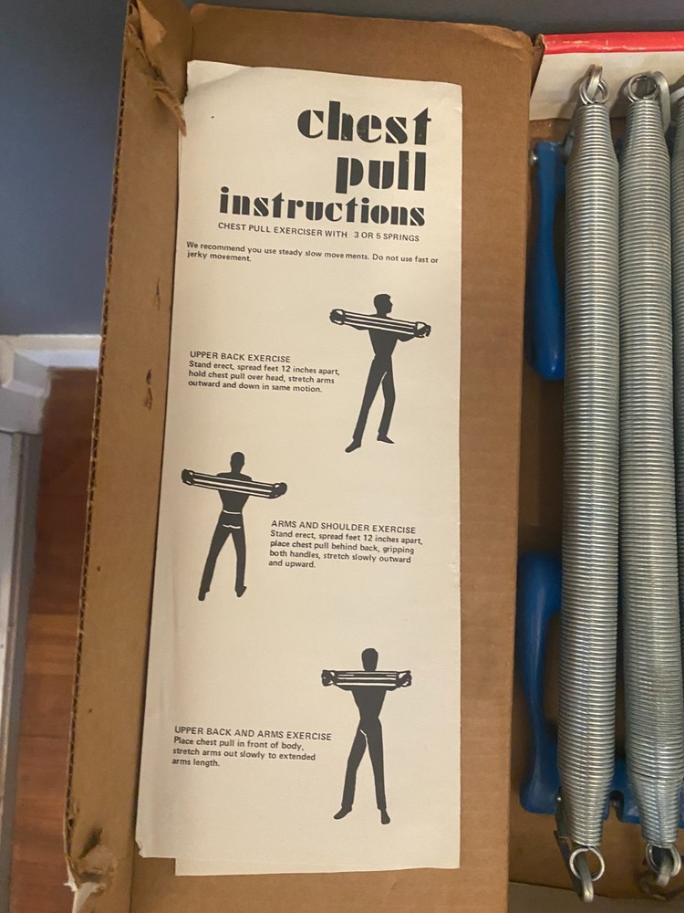 1970s Wonder Chest Pull Expander Exerciser in Original Box