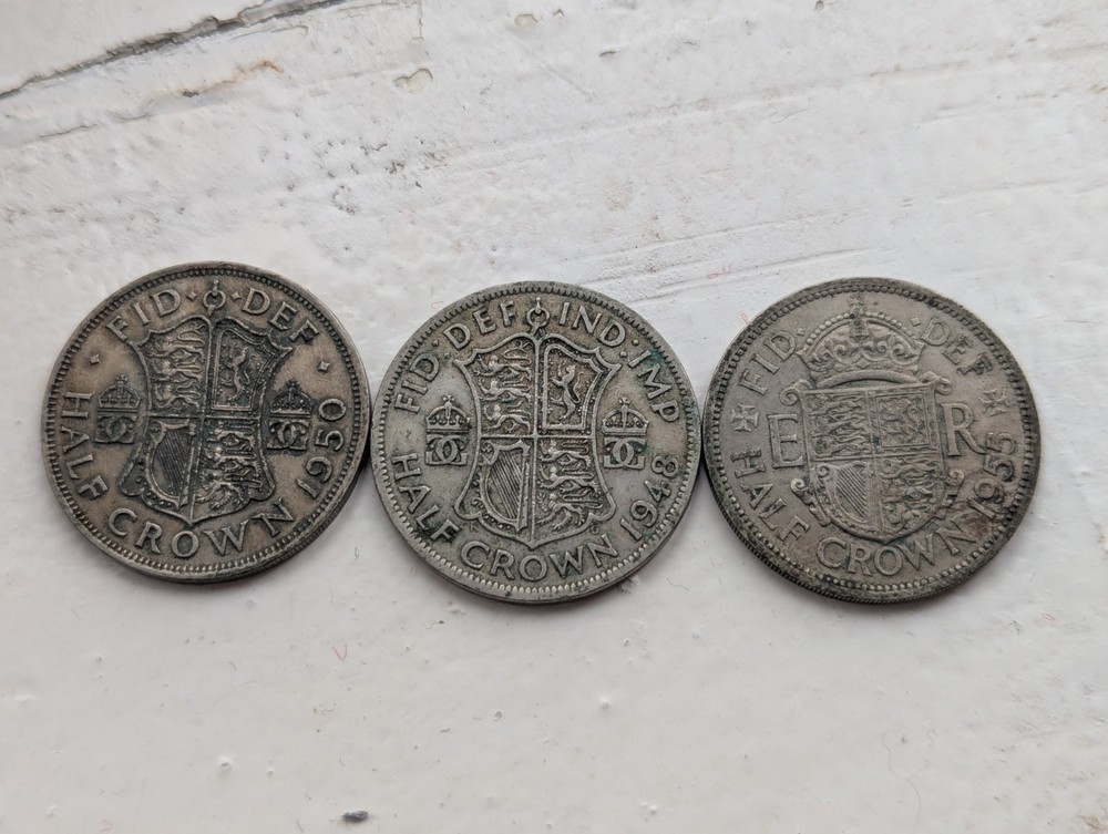3 X Half Crown Coin Set