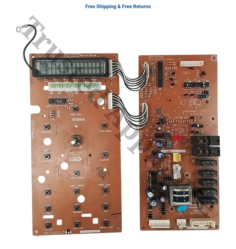 LG Microwave Main Control Board Electronic Controller PCB 6871W2S247