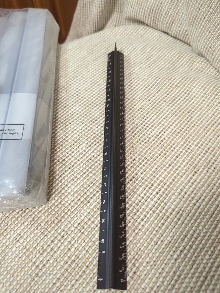 Macarrie 10 Pcs Architectural Scale Triangular Ruler 12" Architect Engineers...