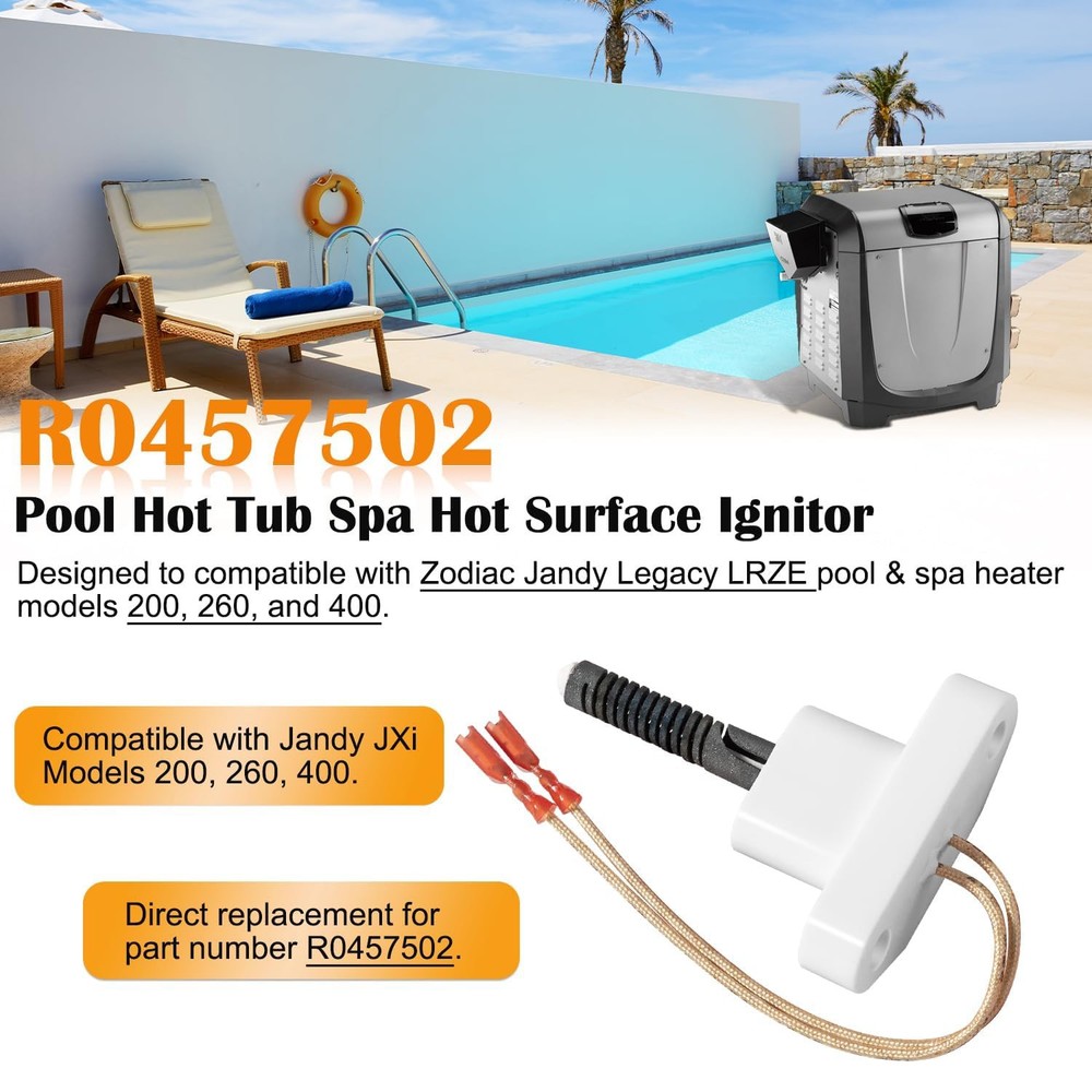 R0457502 Hot Surface Ignitor Replacement Fits for Zodiac Jandy JXi Pool Heaters