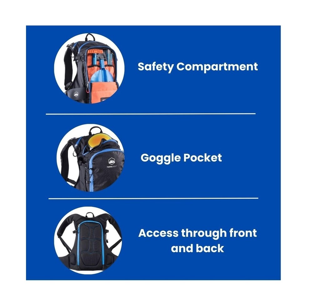 Core Avalanche Kit,Ski Backpack including Recco & Removable Back Protector, H...