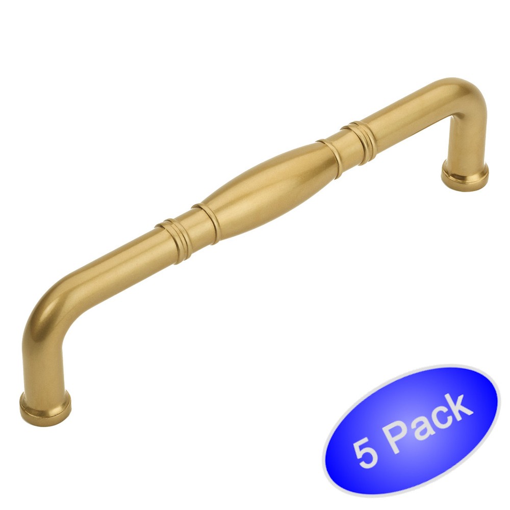 *5 Pack* Cosmas Cabinet Hardware Gold Champagne Handle Pulls #4313-128GC