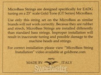 Gold Tone MBS-BL MicroBass Thunderblack Rubber/Polymer Strings