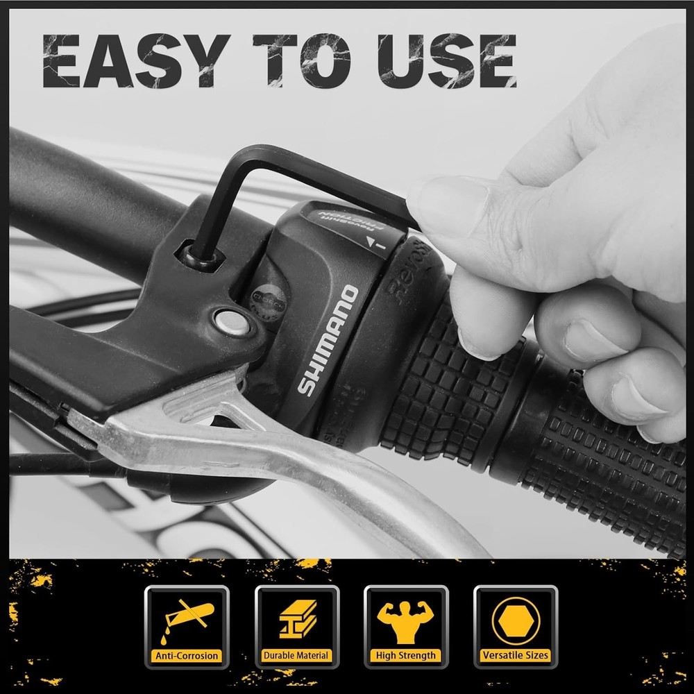 31-Piece High Leverage Hex Key Set with Powder Coated Finish & Carrying Case
