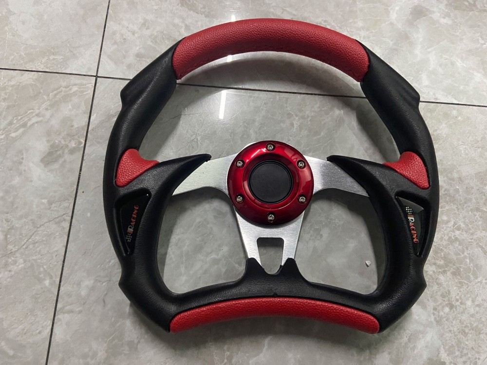 13" Steering Wheel For Polaris Slingshot Without Quick Release Puller RED Black
