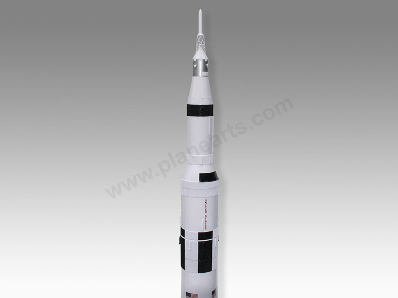 Saturn V NASA Apollo Moon Rocket Solid Wood Handmade Desktop Model