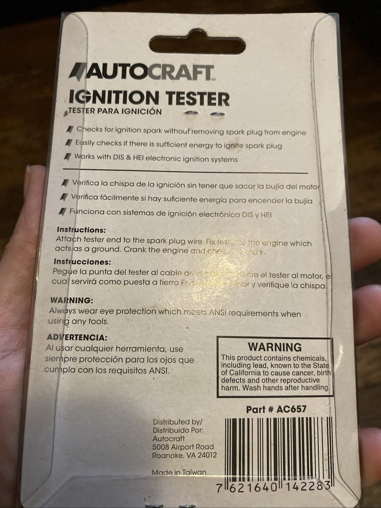 Autocraft IGNITION TESTER NIP Part#AC657