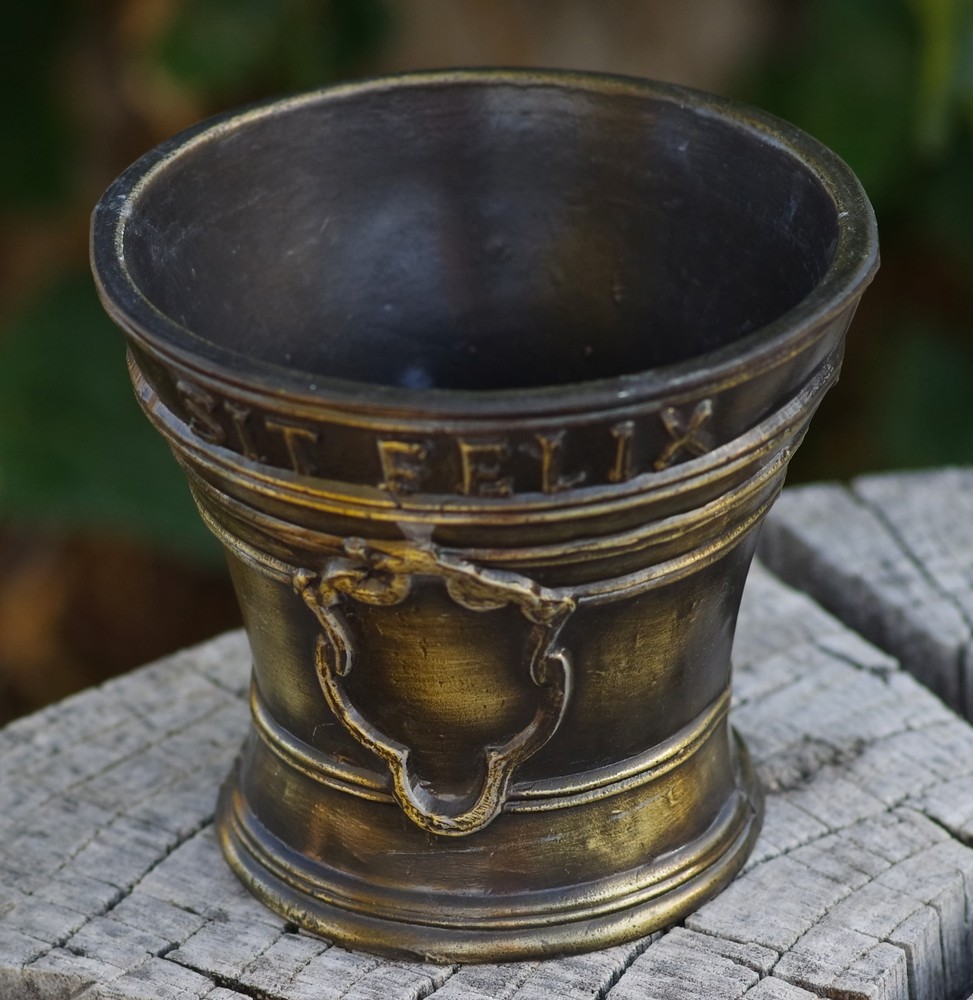 Solid Brass Apothecary Mortar With Pestle Wonderful Decor!
