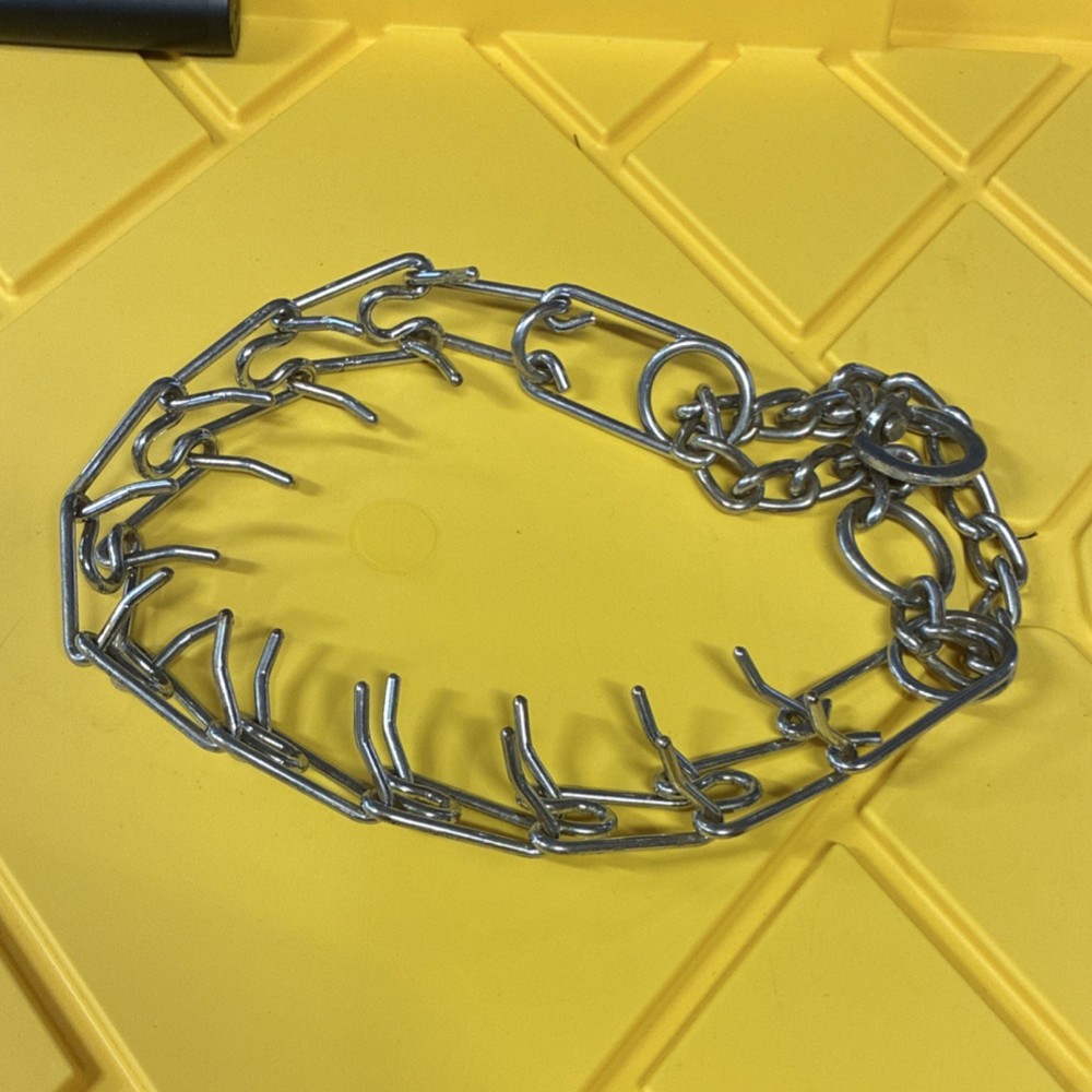 Silver Metal Prong Dog Training Collar