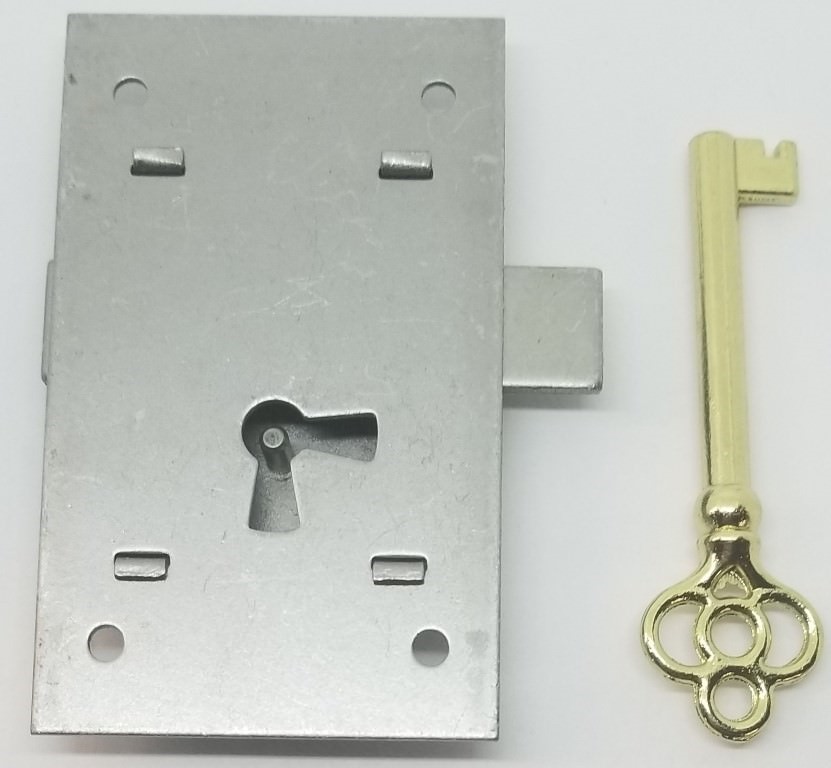 LARGE Flush Mount Cupboard Lock 2 x 3" left & right cabinet desk chest curio