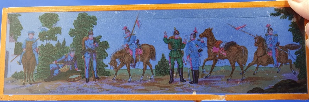 5 Vintage Glass Panoramic Magic Lantern Slides
