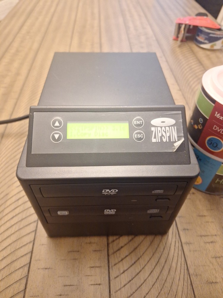 Zip Spin Super Multi CD DVD Burner Duplicator 22219 DVD-121 PRO Tested Works