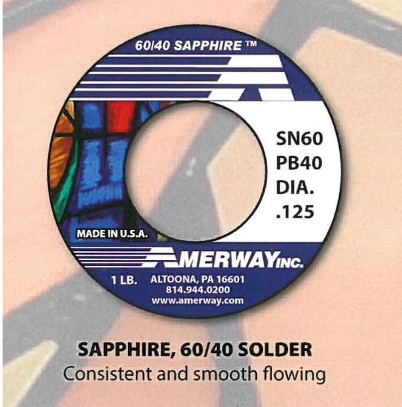 Sapphire Stained Glass Soldering Wire