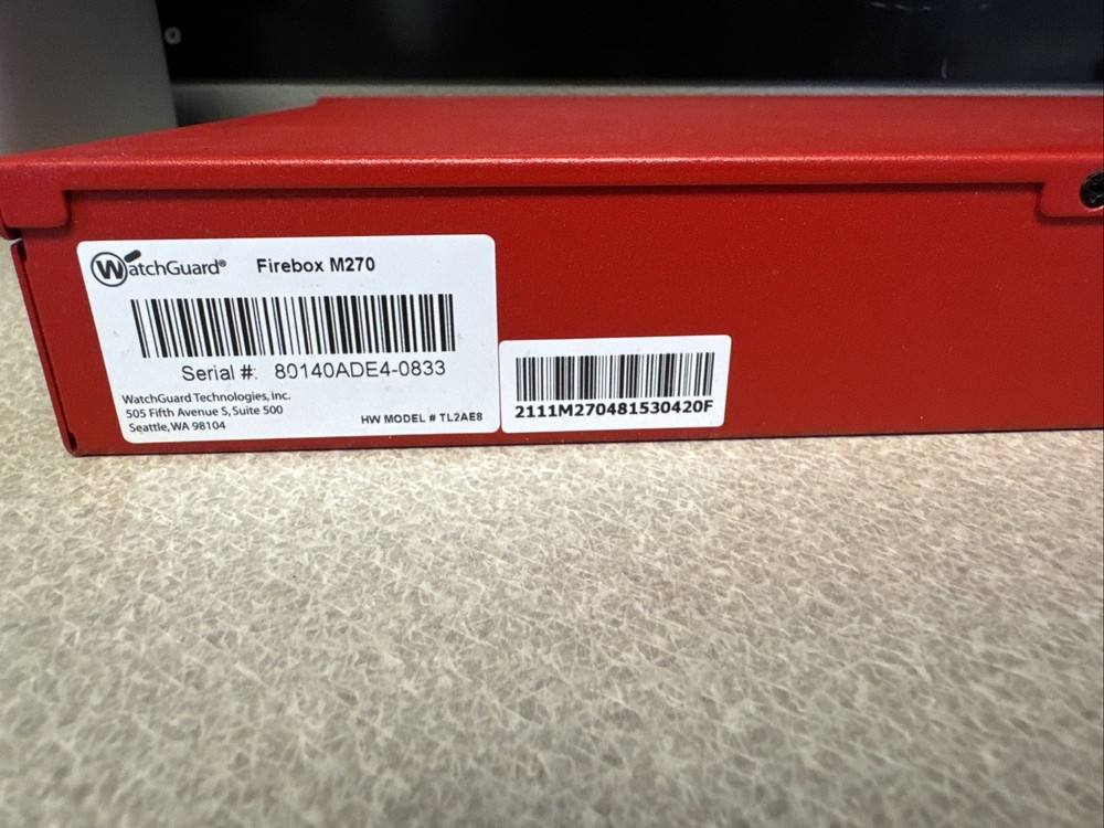 WatchGuard Firebox M270 Firewall Security System GREAT CONDITION RESET