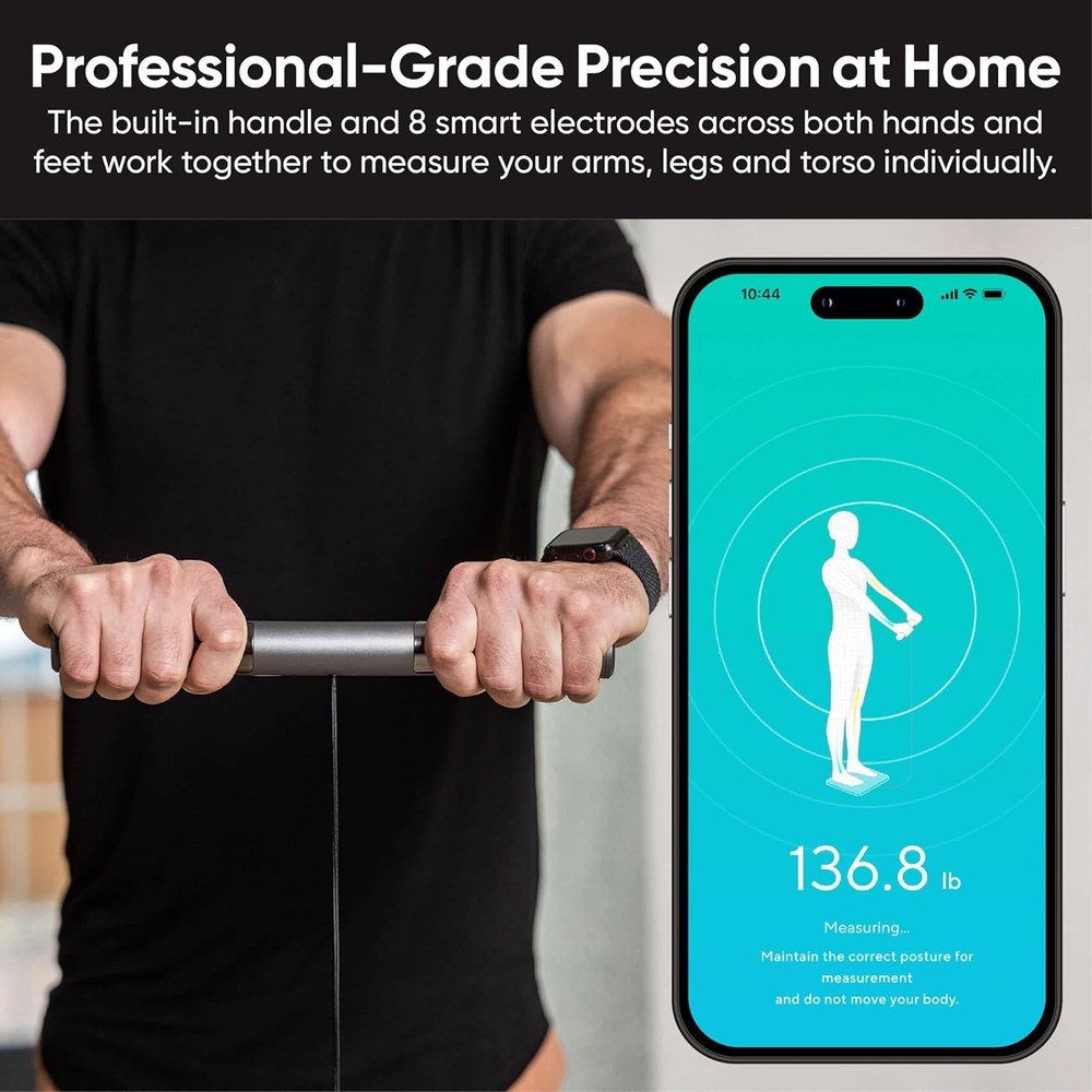 Smart Body Composition Scale with Handle WiFi Bluetooth BMI Fat Muscle 400lb