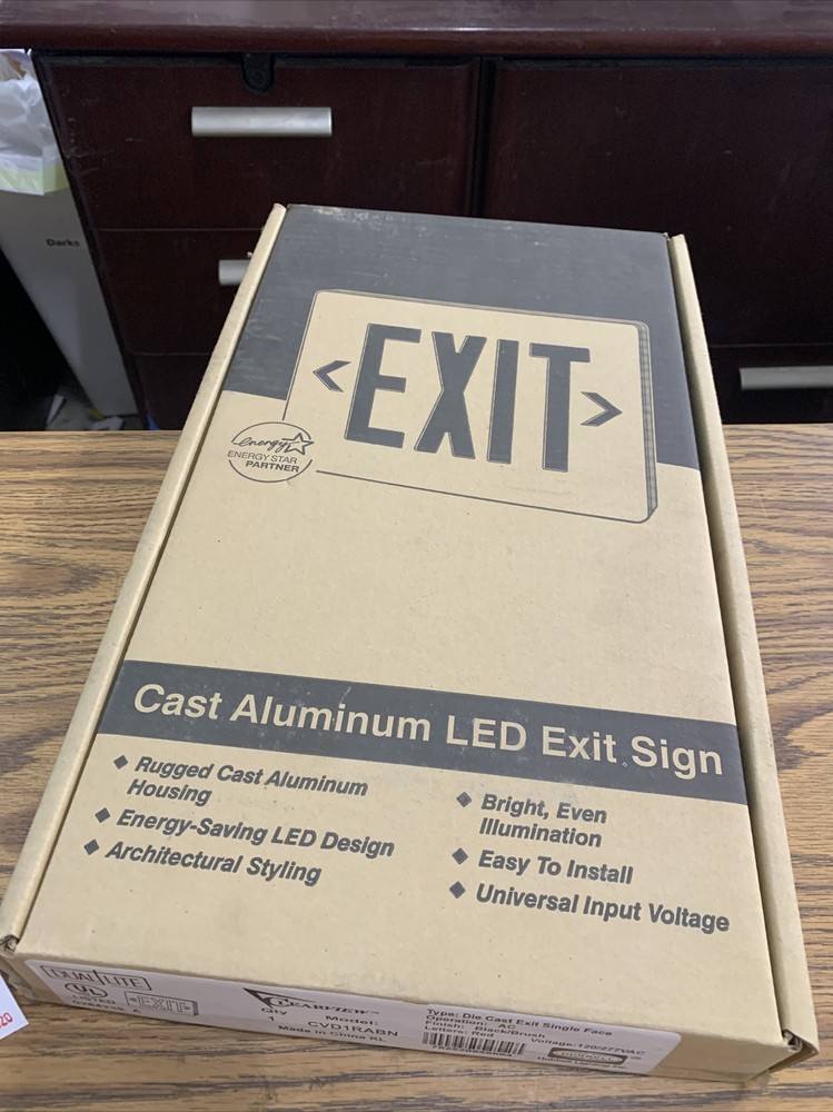 Clearview CVD1RABN die cast exit single face Sealed