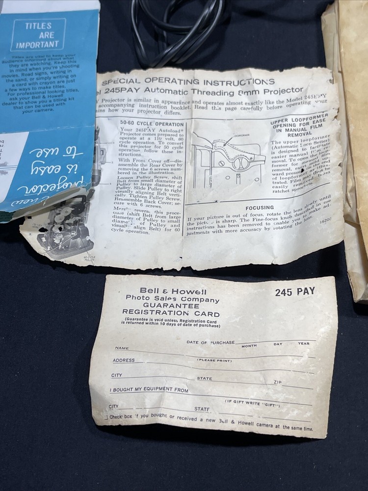 Bell & Howell Model 245PA Auto Load 8mm Projector
