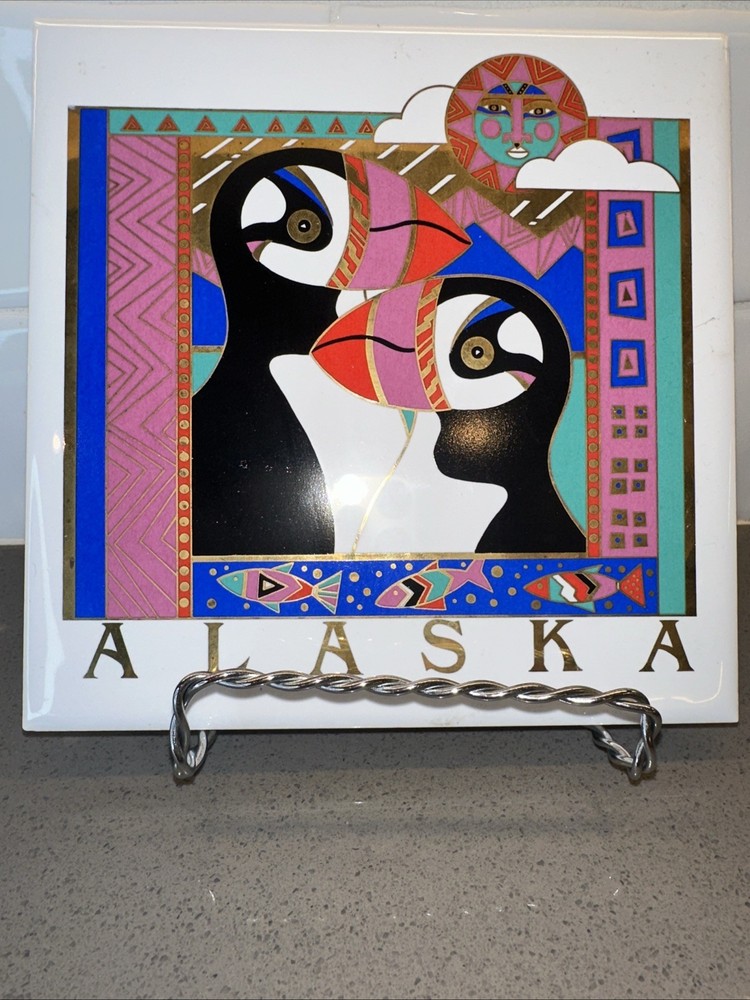 Vintage ALASKA PENGUIN Tile!