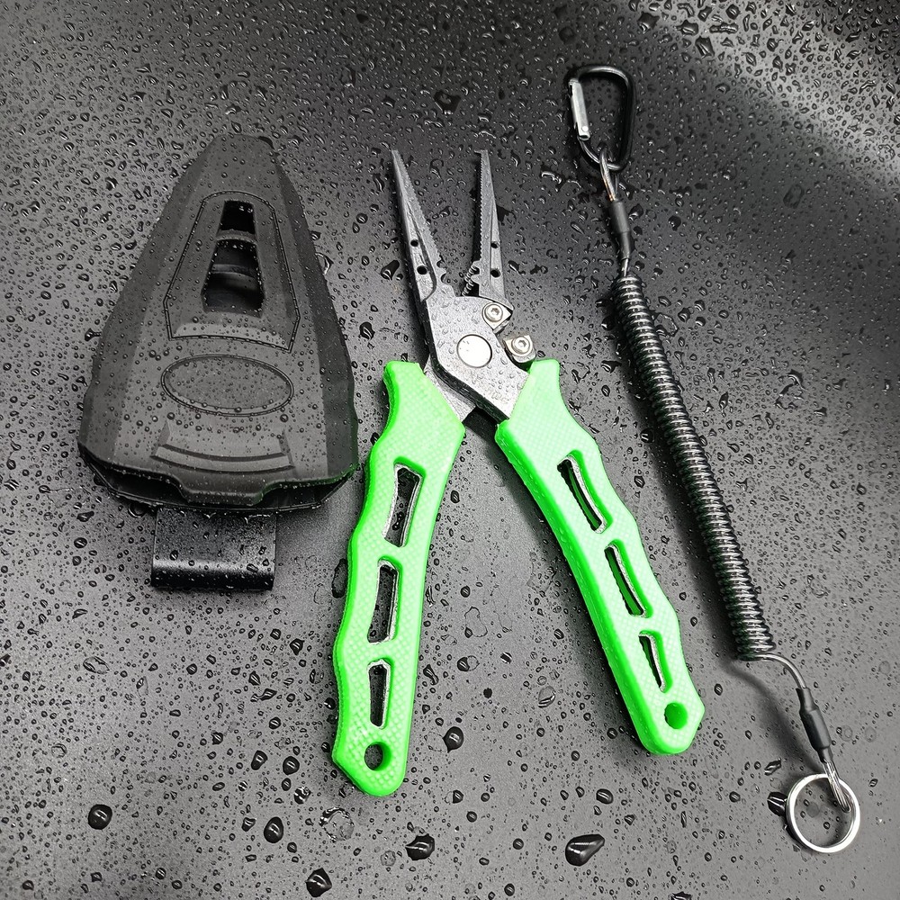 Multi-Function Fishing Pliers with Fish Lip Gripper, Line Cutter, Hook Remove...