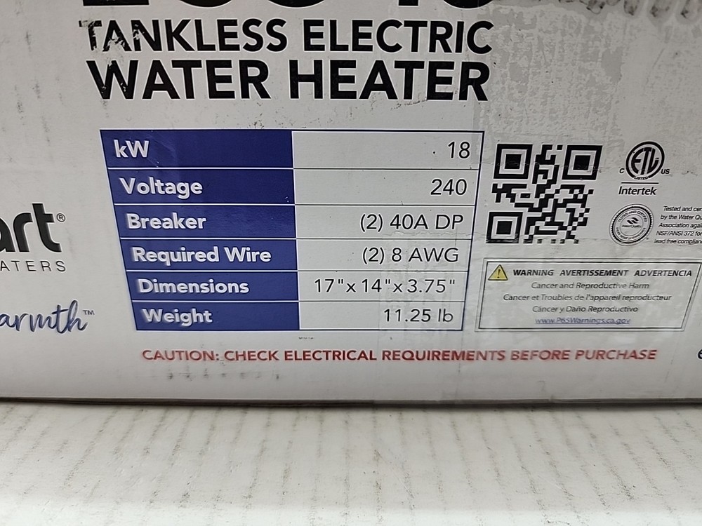 EcoSmart 18 kW 3.51 GPM 240-Volt Electric Tankless Water Heater ECO 18