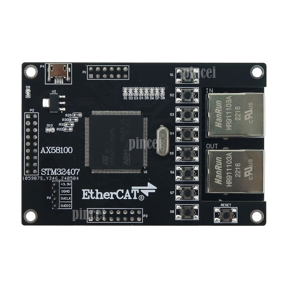 AX58100 STM32407 Slave Station Development Board for EtherCAT Slave Station