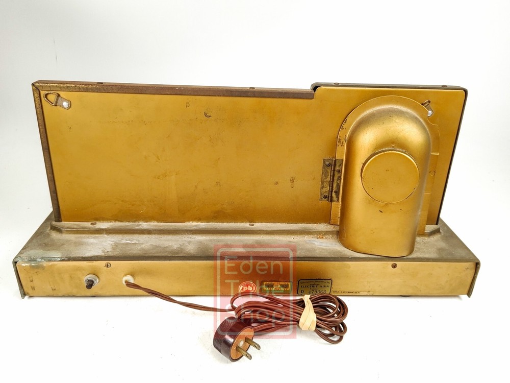 1950s Coca-Cola Please Pay Cashier Light up Advertisement Round Clock