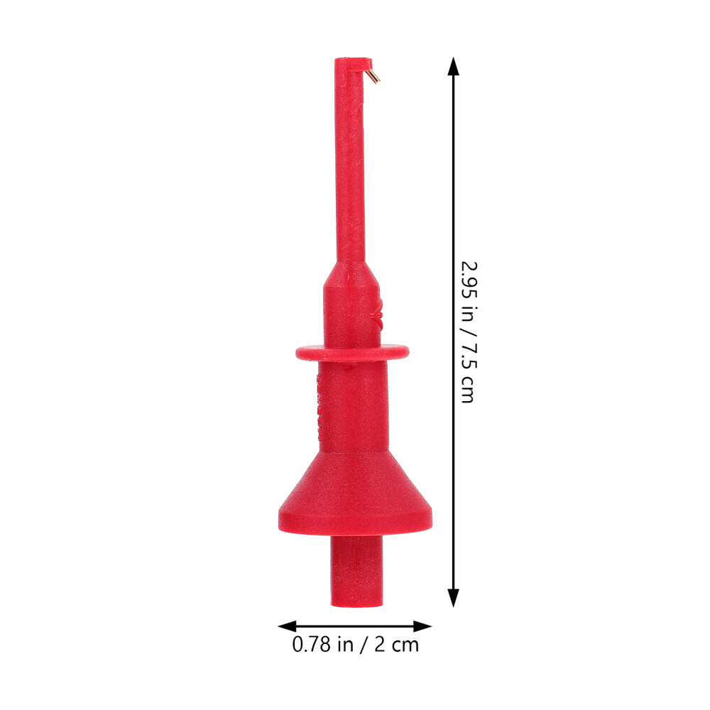 2Pcs Testing Probe Clip Mini Grabber Clips Multimeter Hook