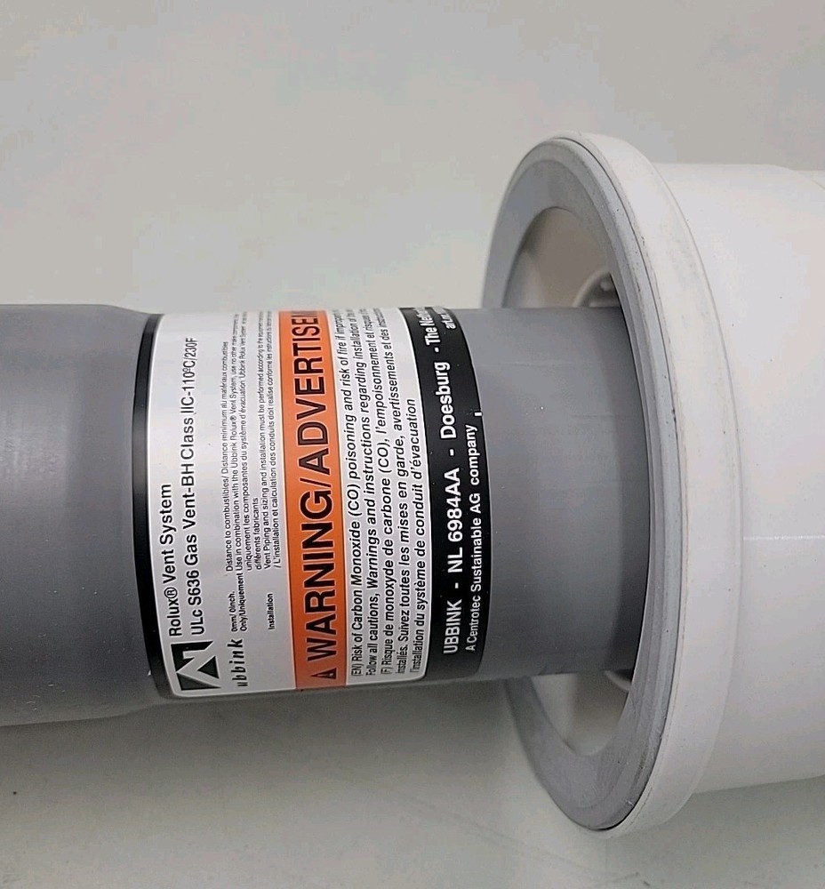 ubbink/Rinnai 224080PP Condensing Vent 39-in Pipe Extension White New-Old-Stock