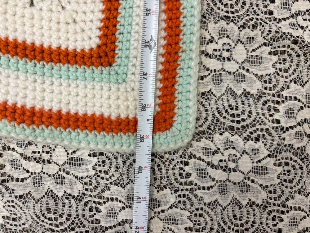 Handmade Granny square afghan crocheted blanket