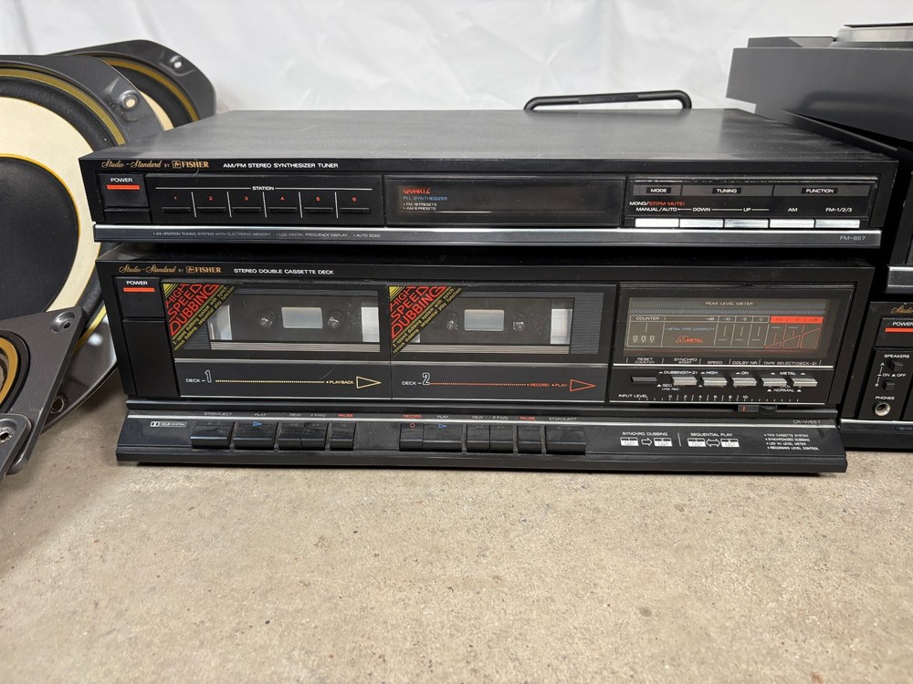 Fisher Studio Standard Stereo Component System Lot Turntable Speakers Untested