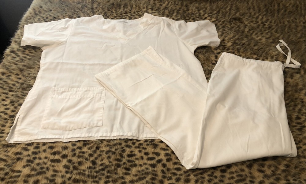Scrub Set/ Unisex/Large/White